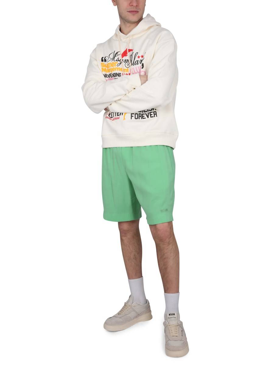 MSGM FELPA IN COTONE CON LOGO