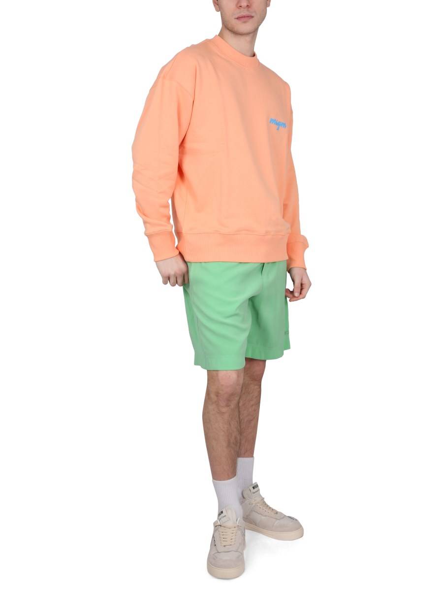 MSGM FELPA IN COTONE CON LOGO