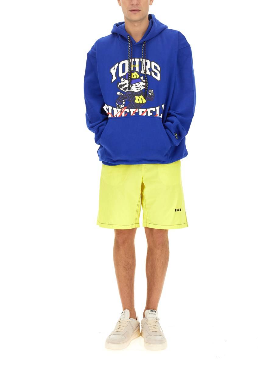 MSGM FELPA IN COTONE CON LOGO