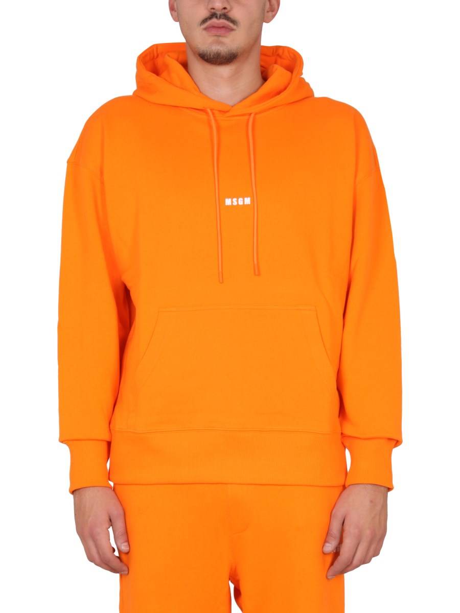 MSGM FELPA IN COTONE CON LOGO