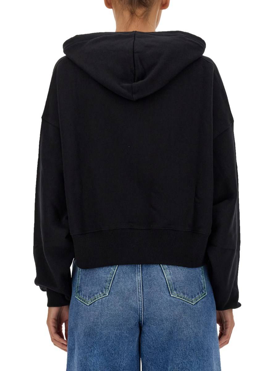 MSGM FELPA IN COTONE CON STAMPA LOGO