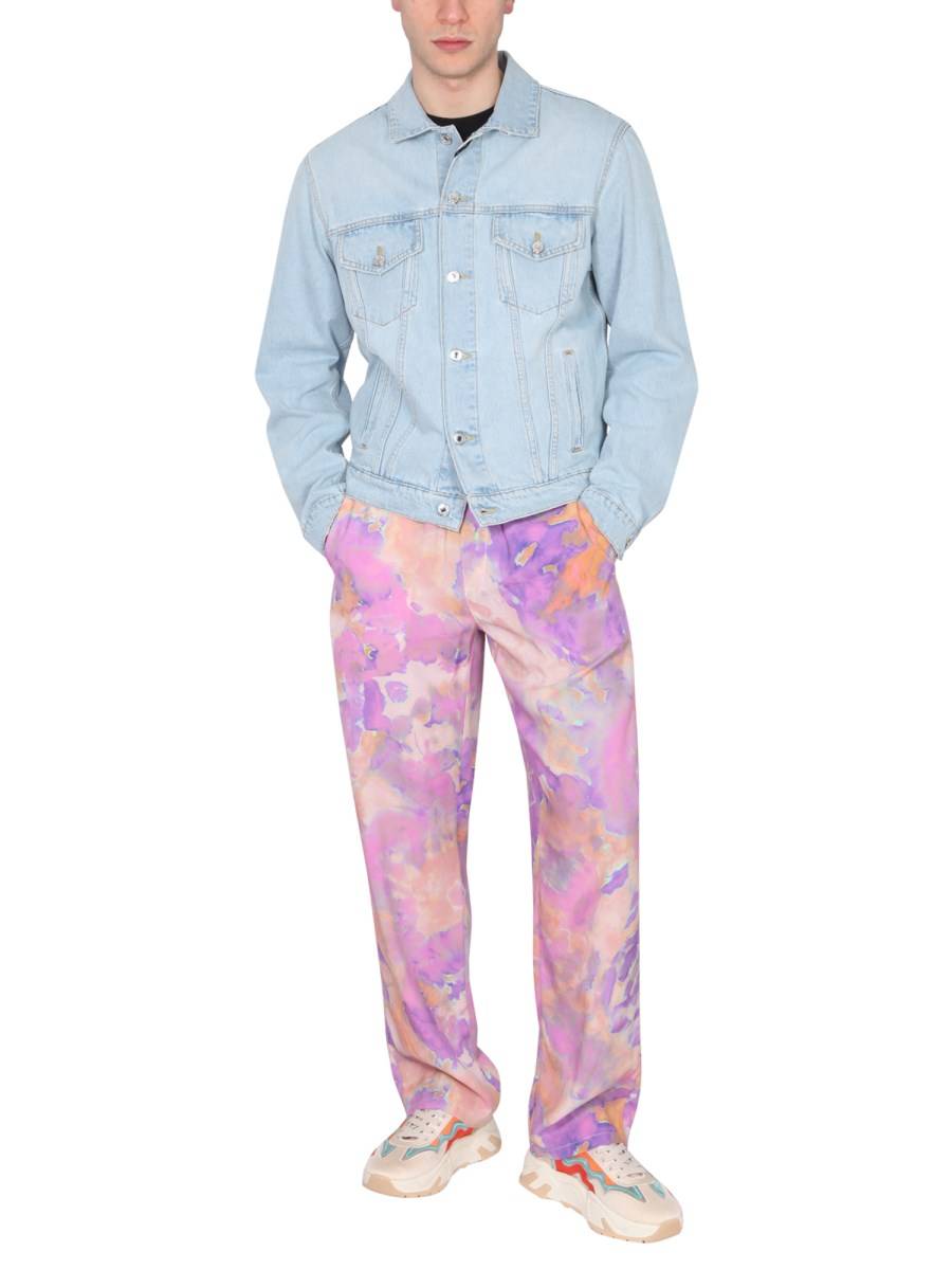 MSGM GIACCA IN DENIM DI COTONE CON STAMPA LOGO