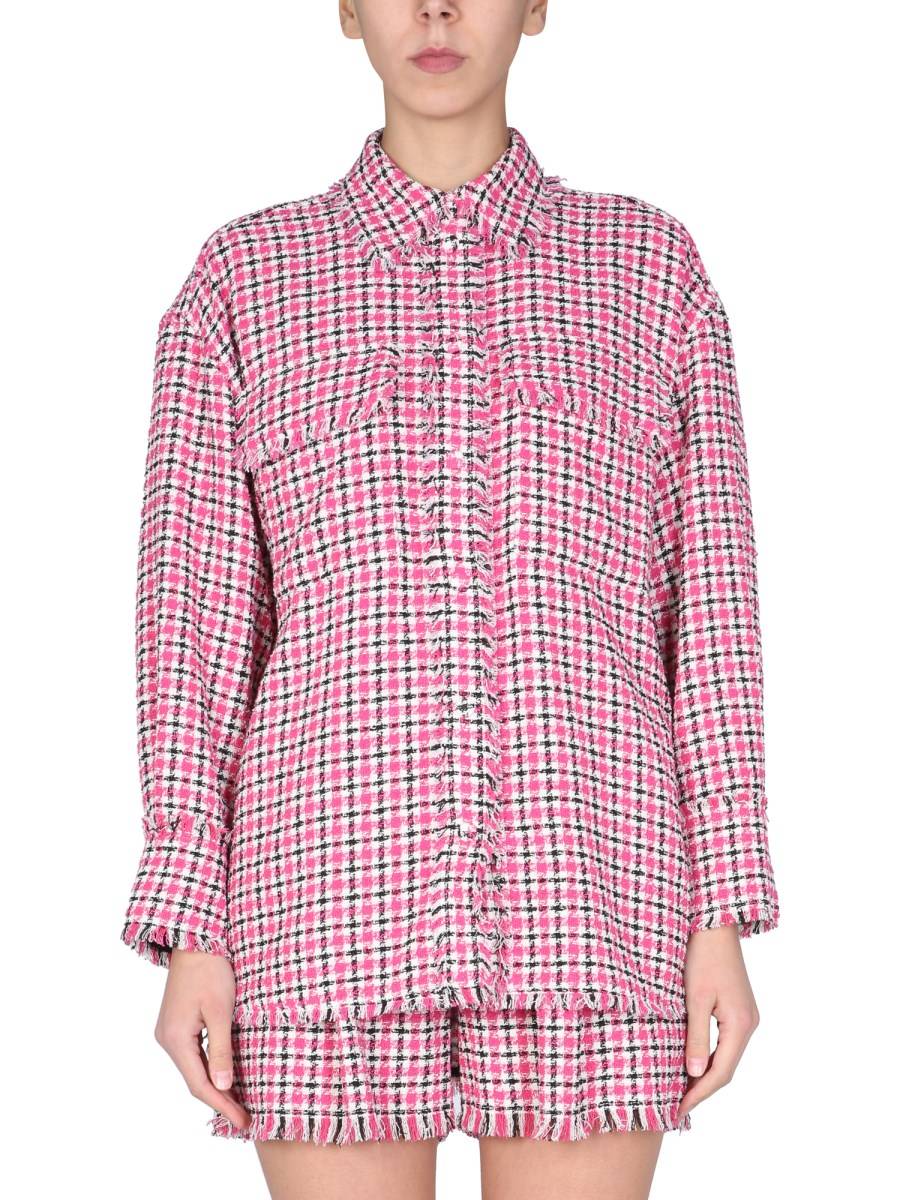 MSGM GIACCA IN TWEED CON MOTIVO CHECKED