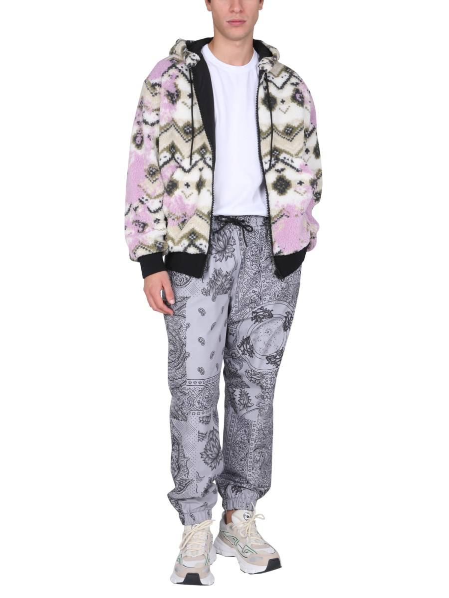 MSGM GIACCA SHERPA IN PILE CON MOTIVO NORWEGIAN