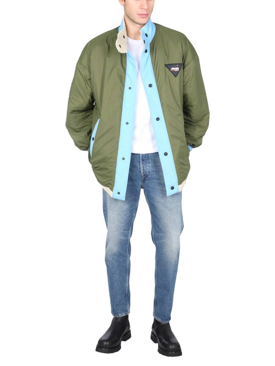 MSGM GIUBOTTO SHERPA REVERSIBILE CON PATCH LOGO
