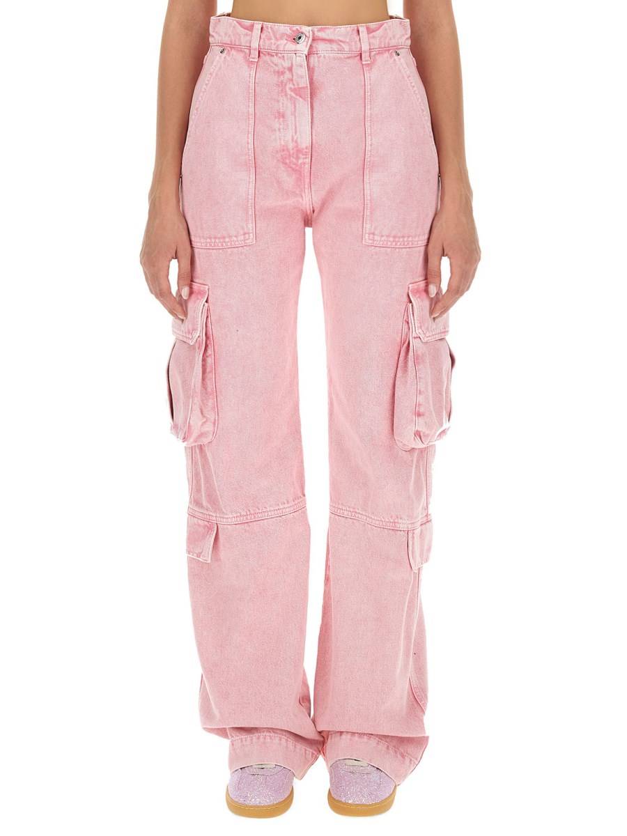 MSGM JEANS CARGO CON LAVORAZIONE STORE OVERDYED
