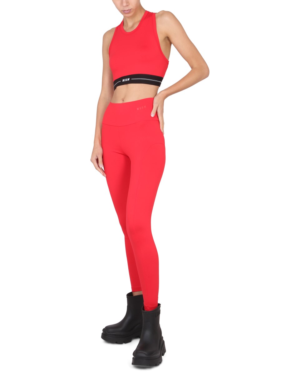 MSGM LEGGINGS CON LOGO