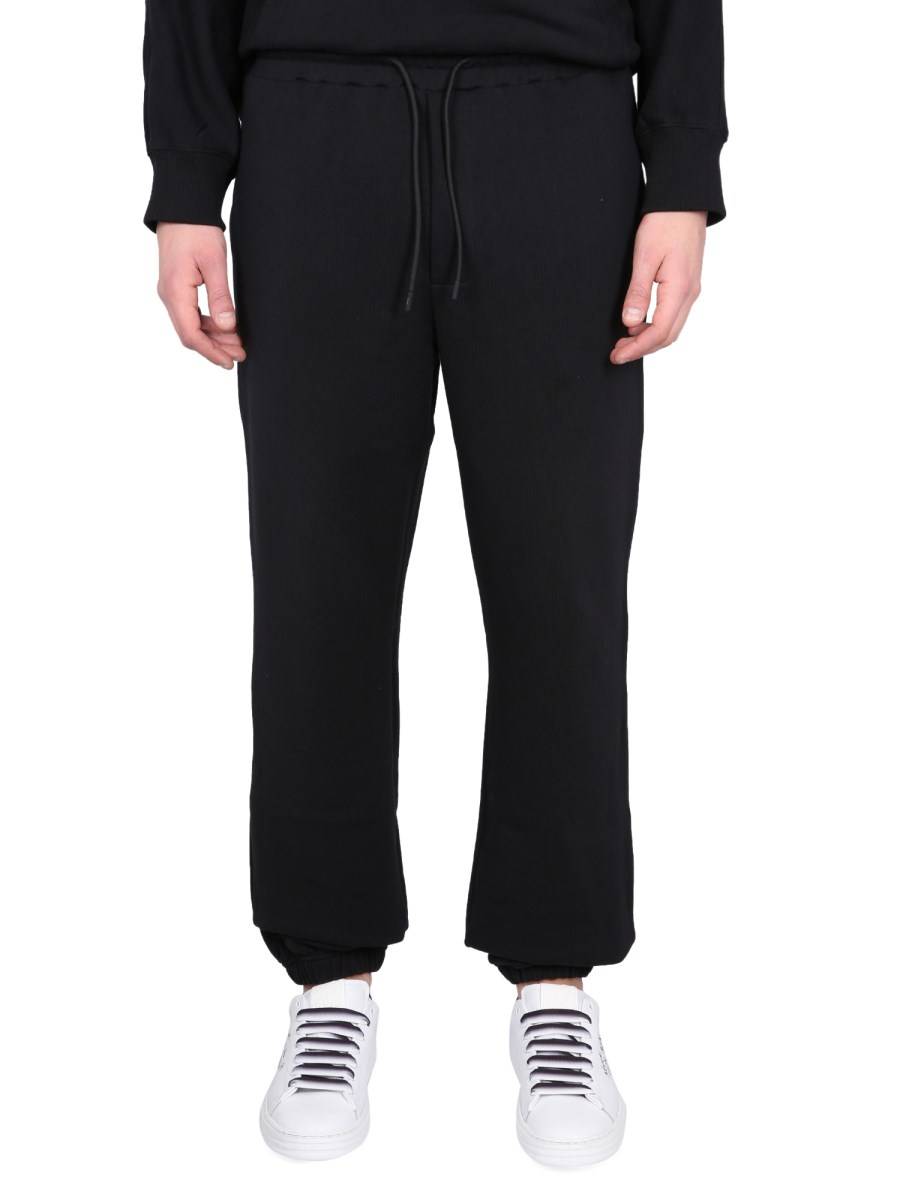 MSGM PANTALONE JOGGING IN COTONE CON MAXI LOGO