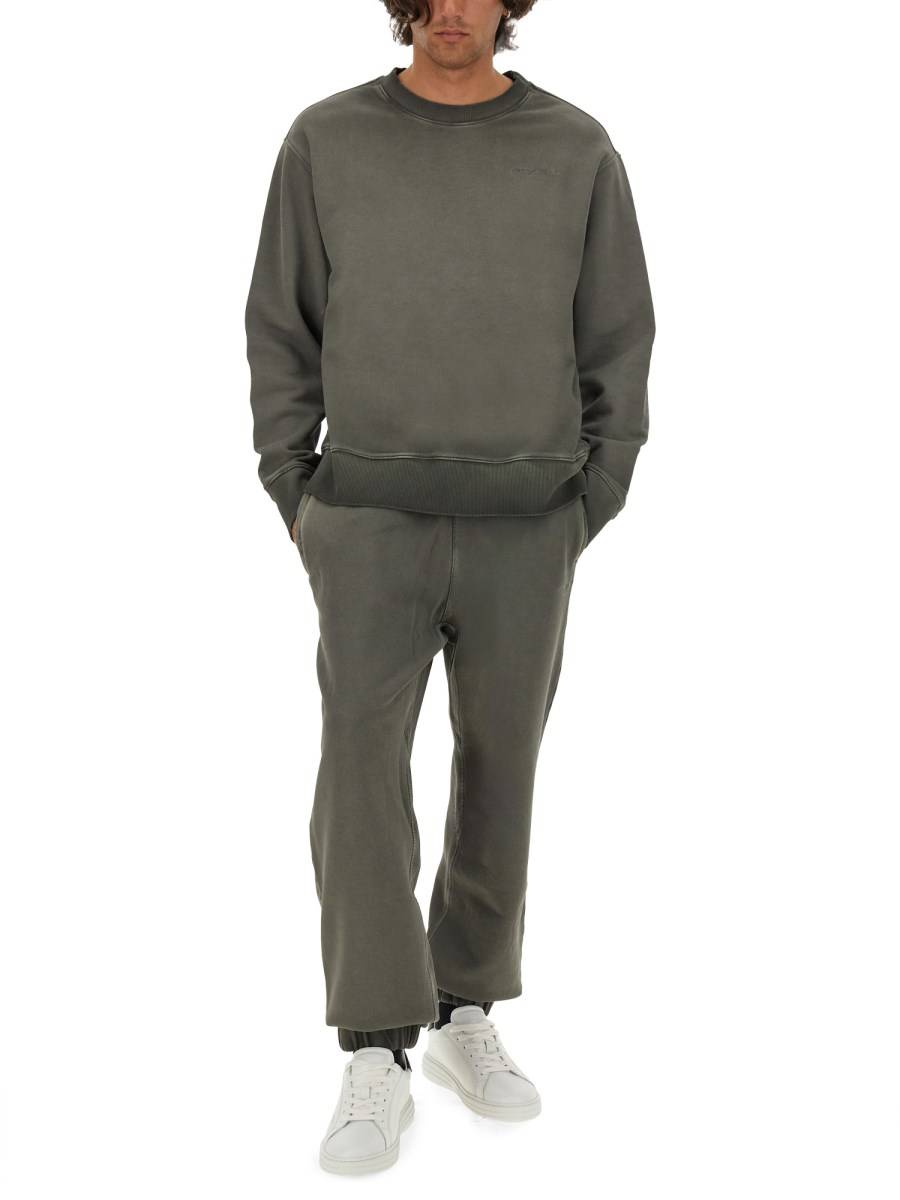 MSGM PANTALONE JOGGING IN JERSEY EFFETTO FADED