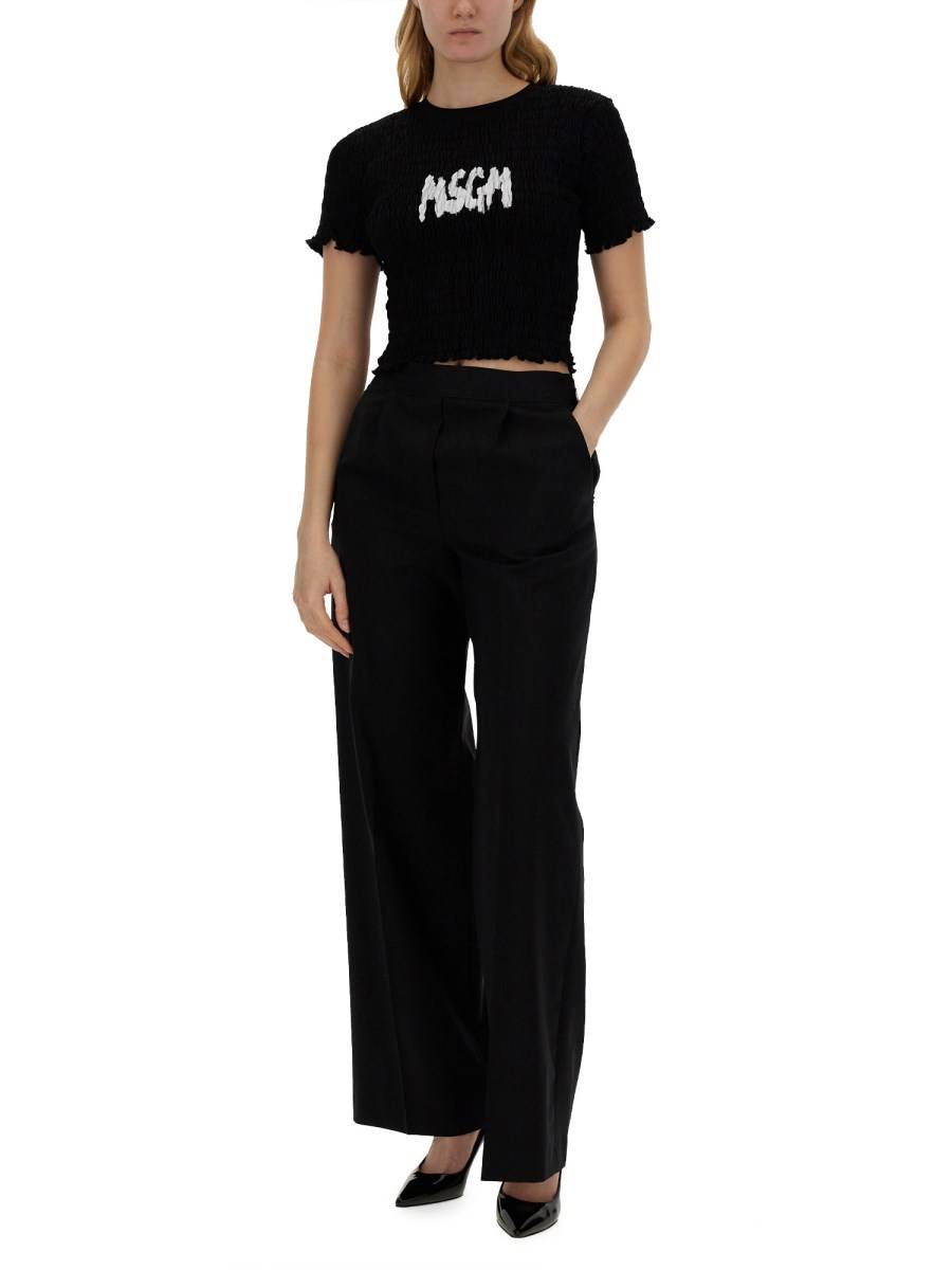 MSGM PANTALONE WIDE LEG