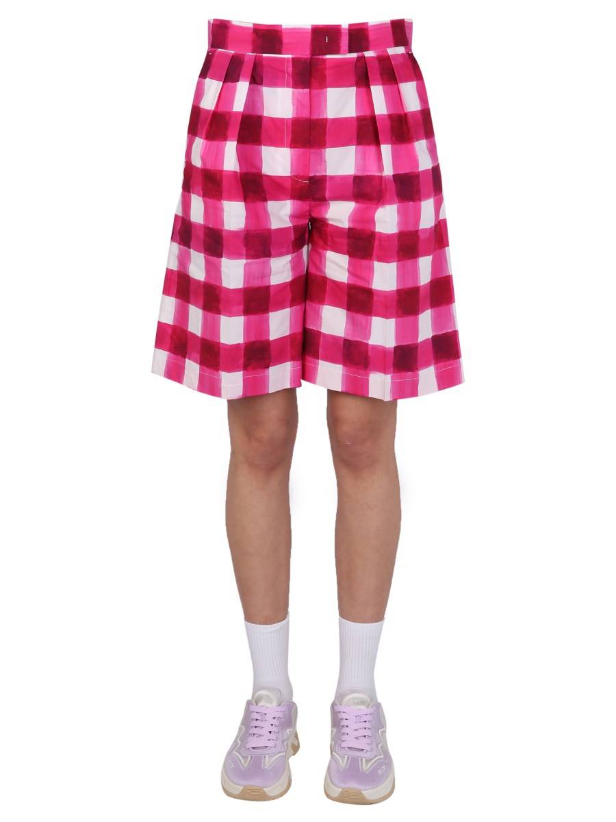 MSGM SHORTS CHECK CON MOTIVO A QUADRI