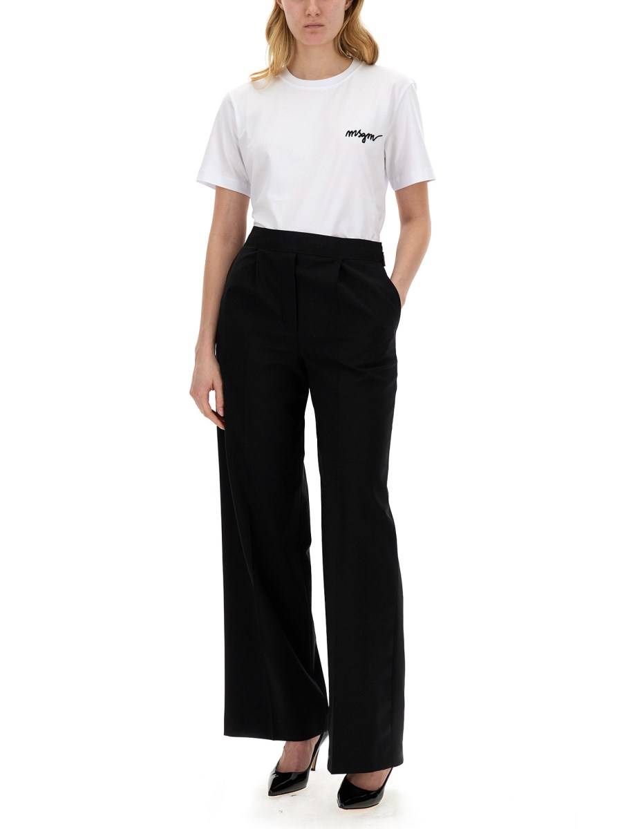 MSGM T-SHIRT IN JERSEY DI COTONE CON LOGO
