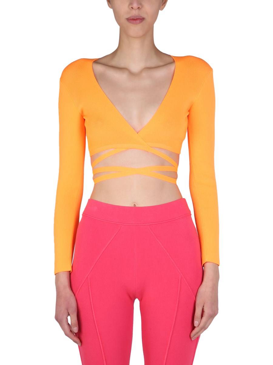 MSGM TOP CROPPED IN COTONE