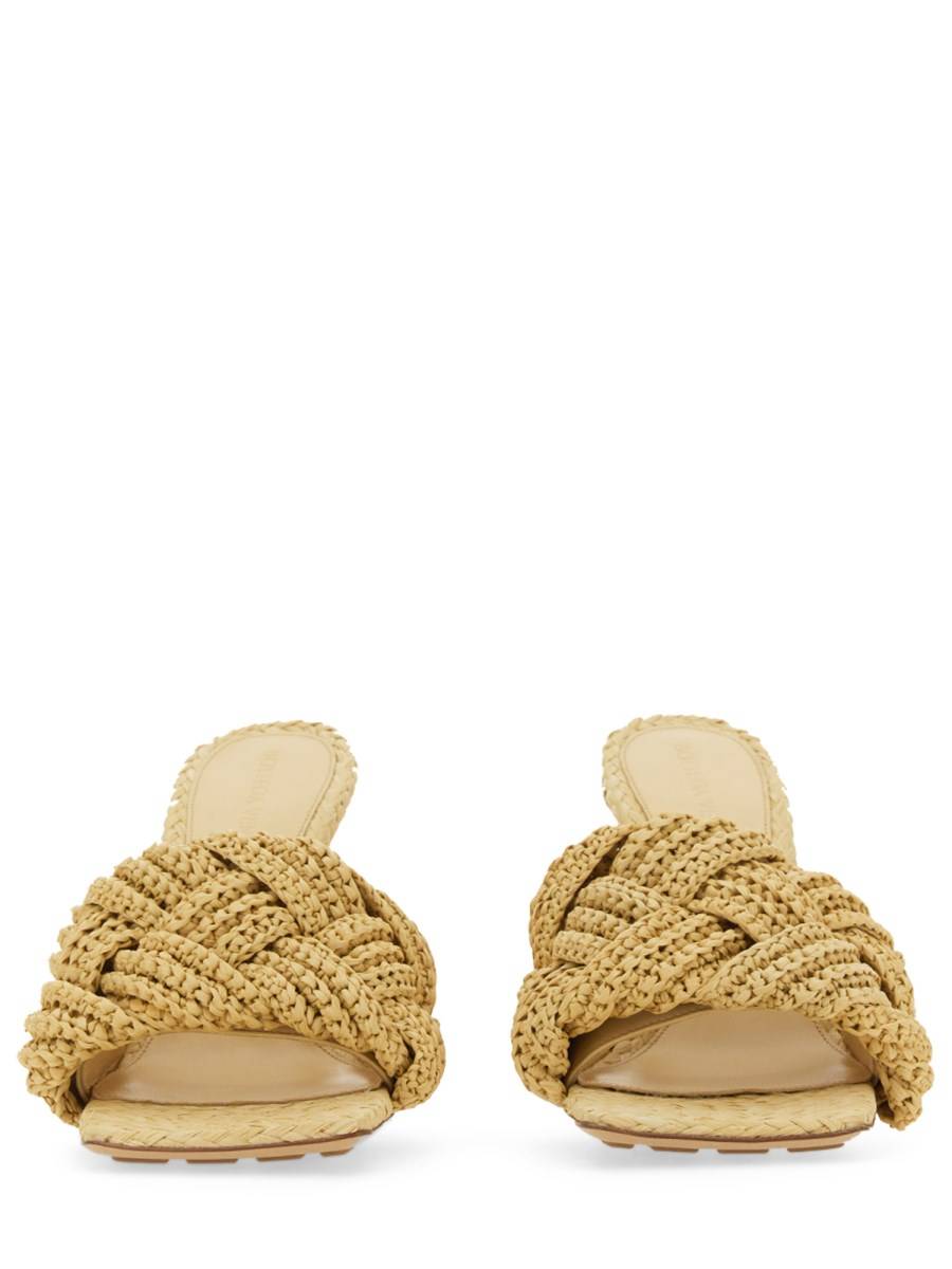 BOTTEGA VENETA MULE LIDO IN RAFIA CON MOTIVO INTRECCIO