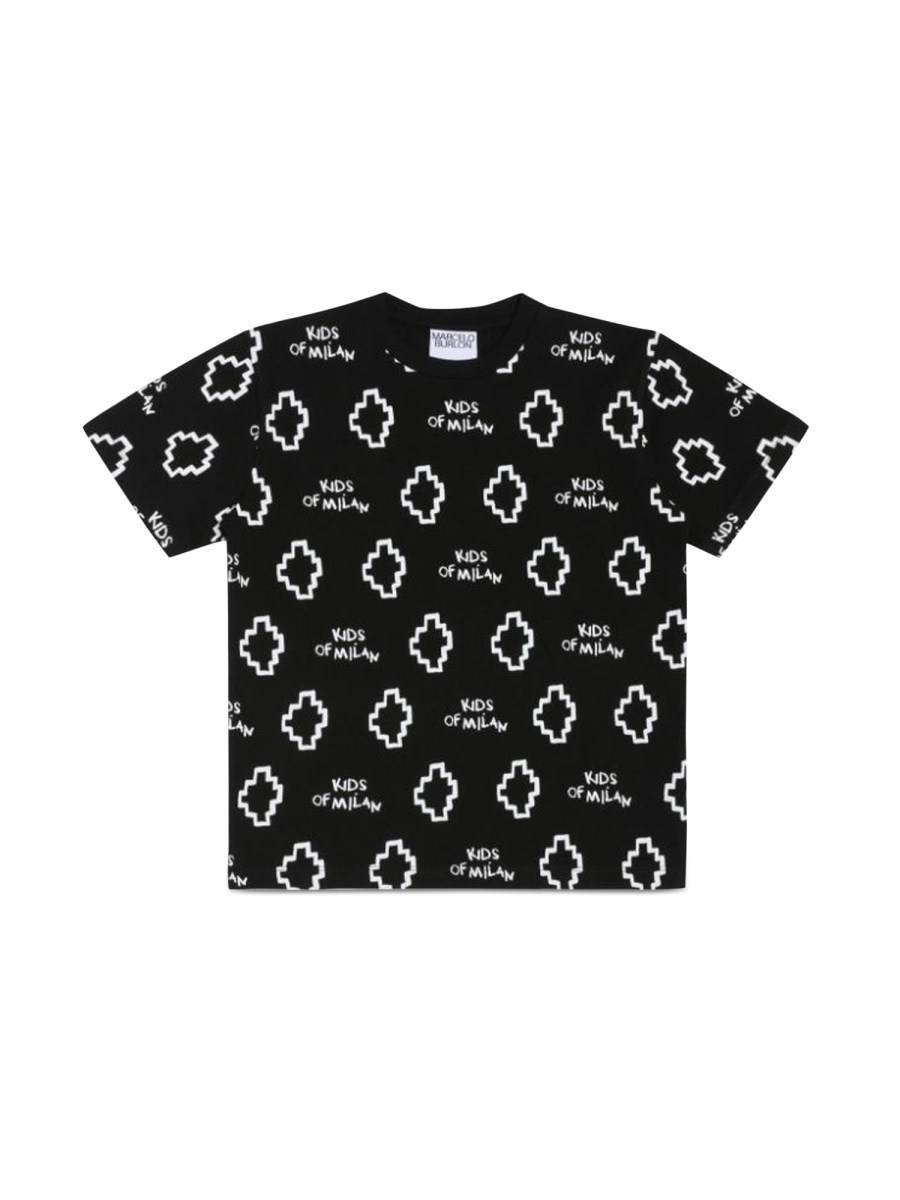MARCELO BURLON COUNTY OF MILAN MULTICOLOR WINGS T-SHIRT S/S