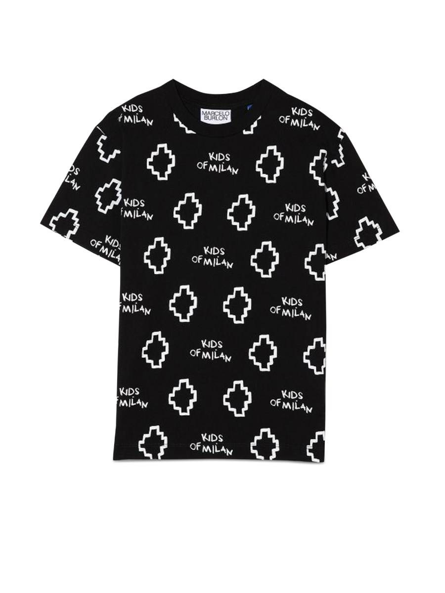 MARCELO BURLON COUNTY OF MILAN MULTICOLOR WINGS T-SHIRT S/S