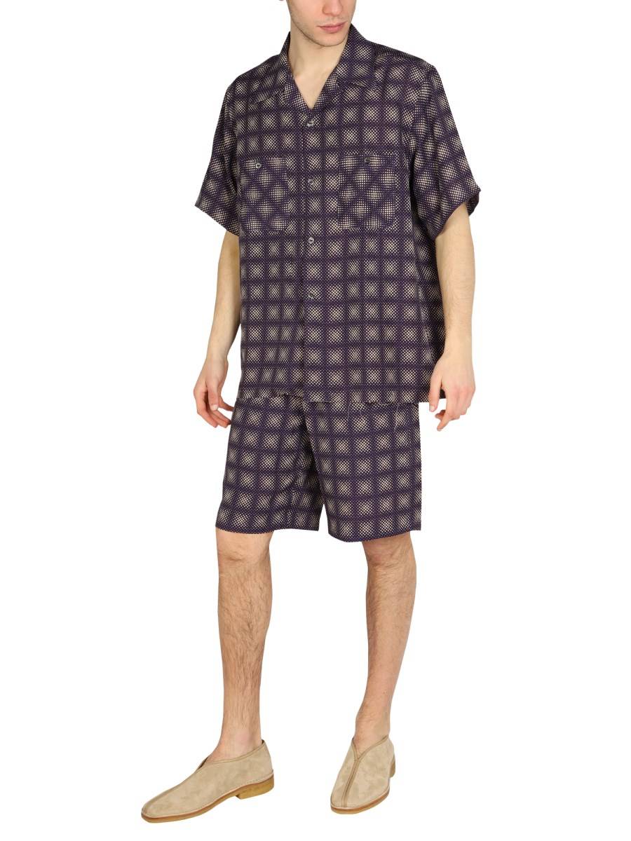 NEEDLES CAMICIA IN CUPRA CON STAMPA CHECK