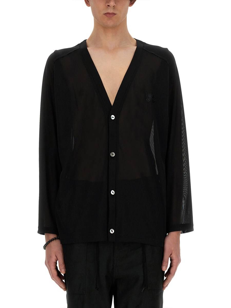 NEEDLES CARDIGAN POLY MESH