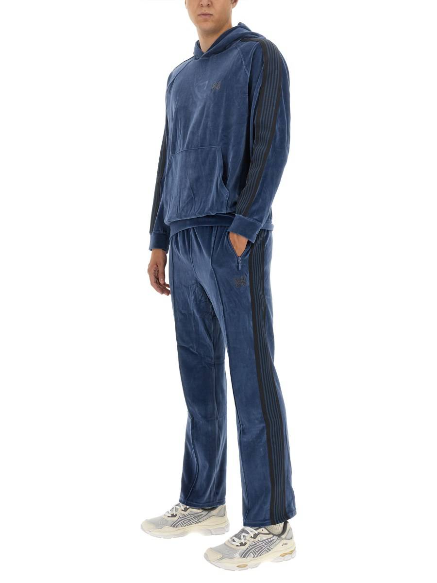 NEEDLES FELPA IN COTONE CON RICAMO LOGO