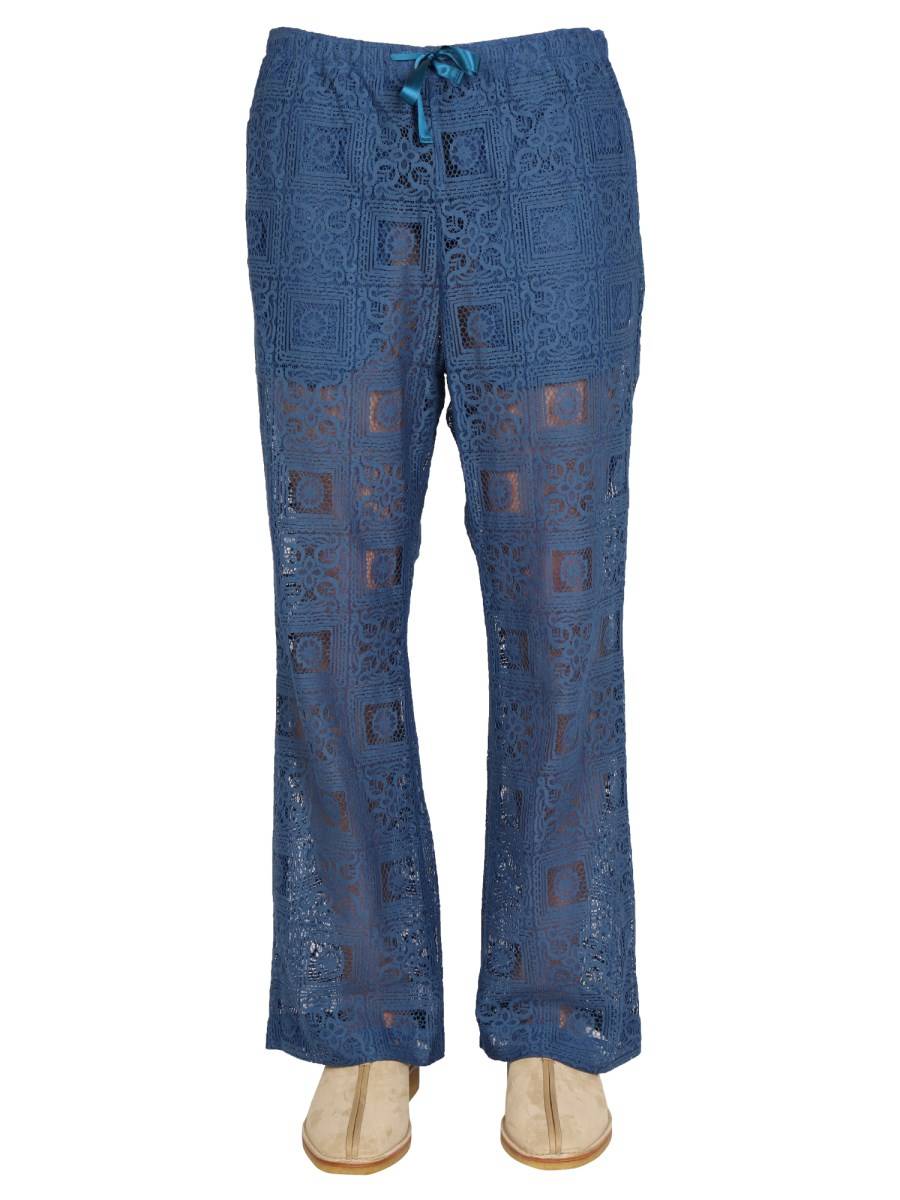 NEEDLES PANTALONE IN MAGLIA DI COTONE