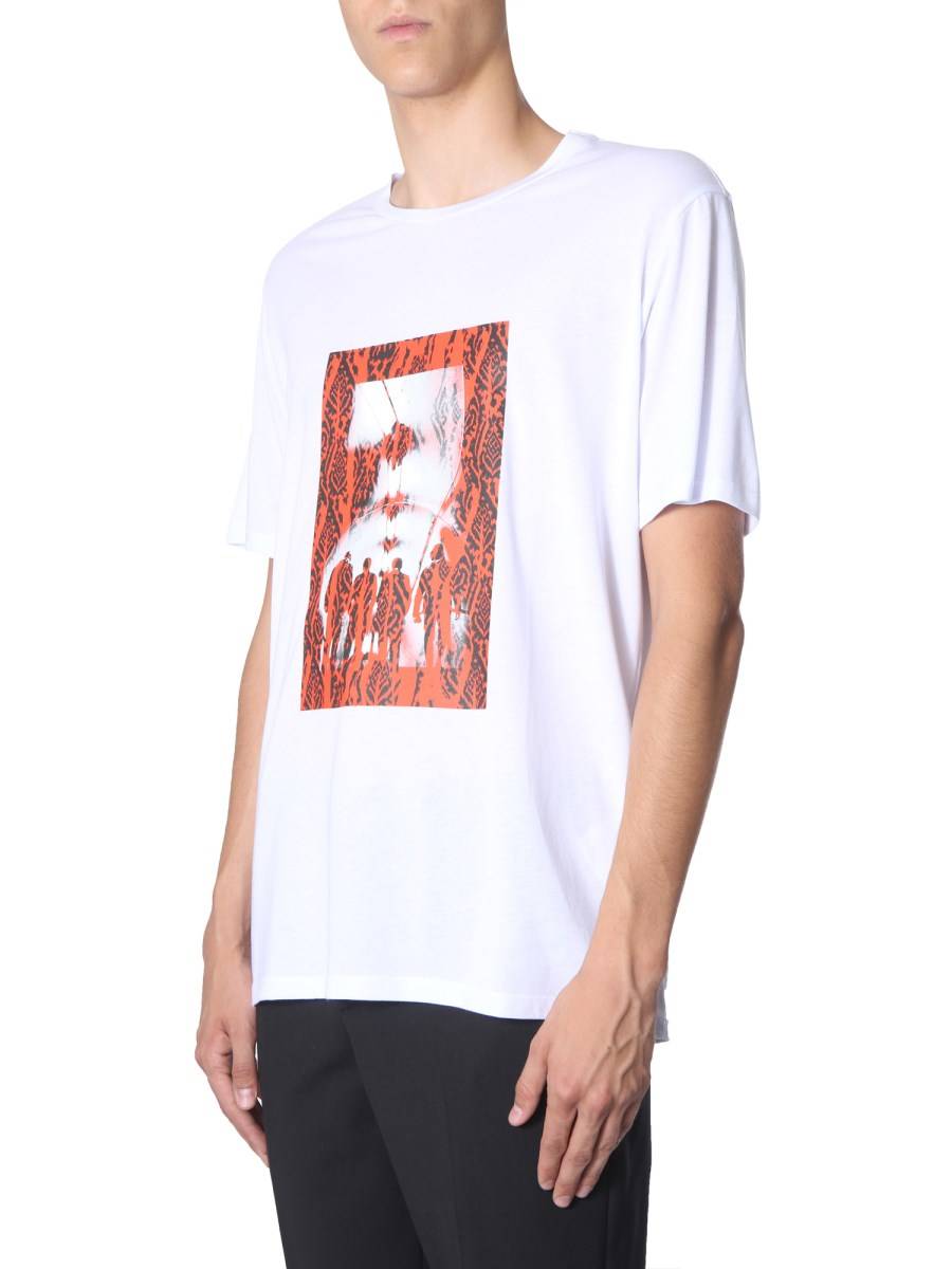 NEIL BARRETT T-SHIRT CHAOTIC SUBWAY IN COTONE