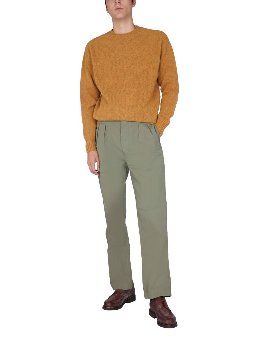 NIGEL CABOURN PANTALONE OVERSIZE FIT IN COTONE