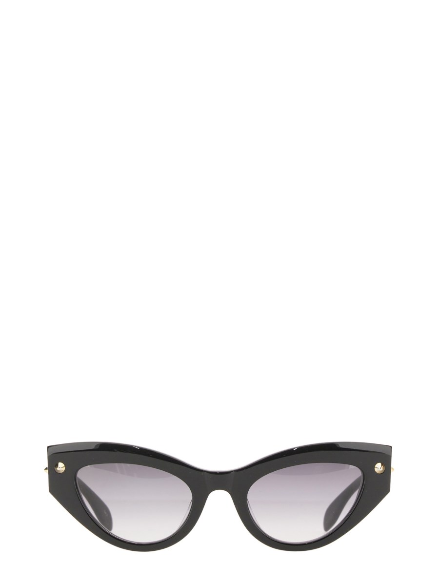 ALEXANDER McQUEEN OCCHIALE DA SOLE CAT-EYE SPIKE STUDS IN ACETATO LUCIDO