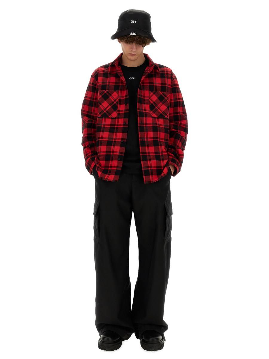 OFF-WHITE CAMICIA CON STAMPA CHECK