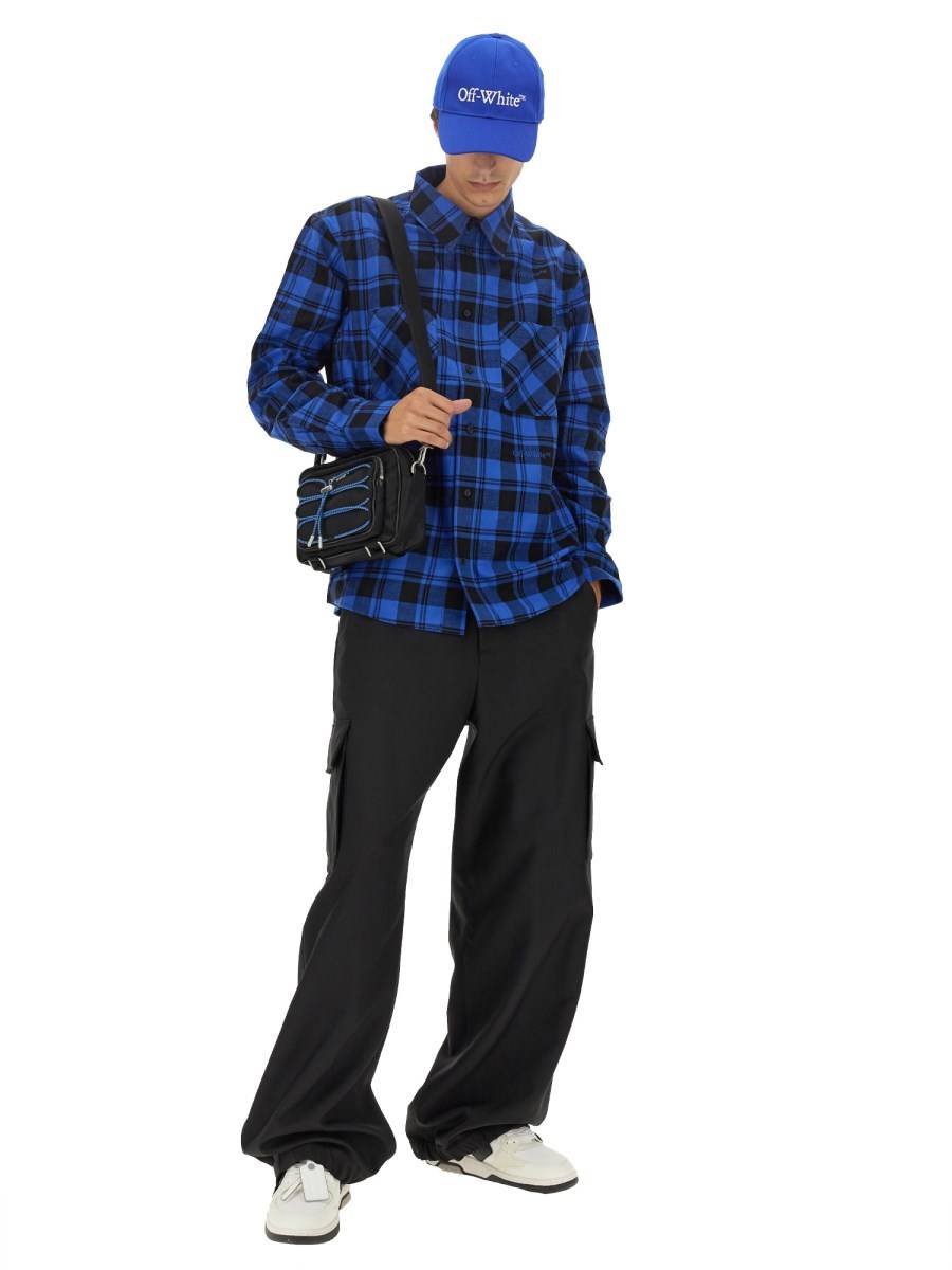 OFF-WHITE CAMICIA IN FLANELLA CON STAMPA CHECK