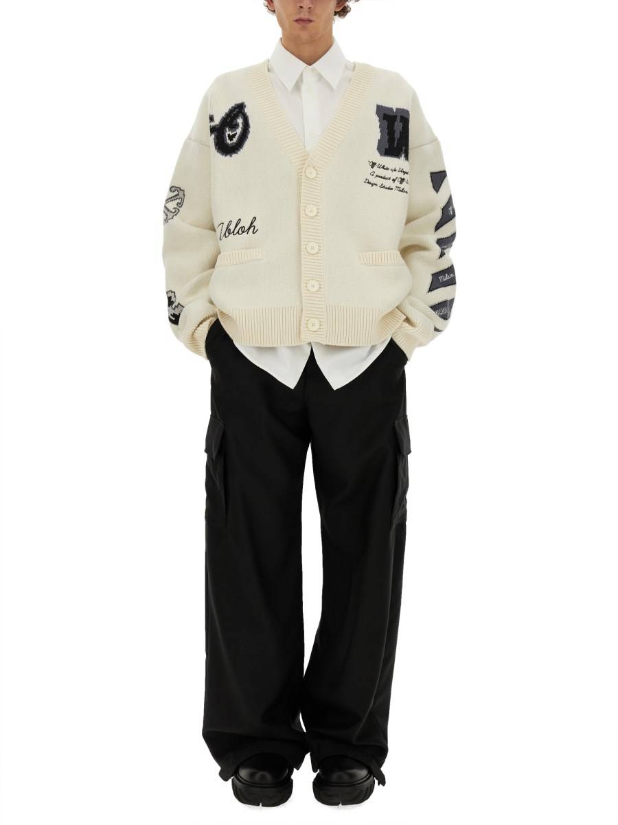 OFF-WHITE CARDIGAN VARSITY