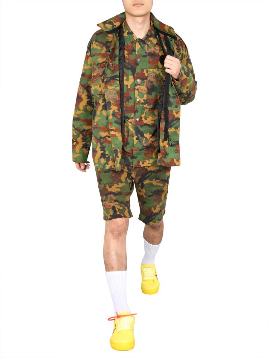 OFF-WHITE GIACCA IMBOTTITA CAMOUFLAGE