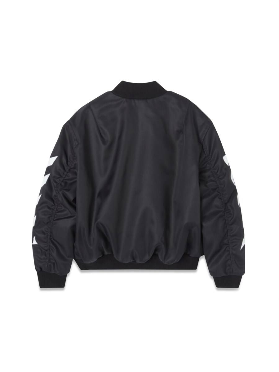 OFF-WHITE HELVETICA DIAG NYLON BOMBER