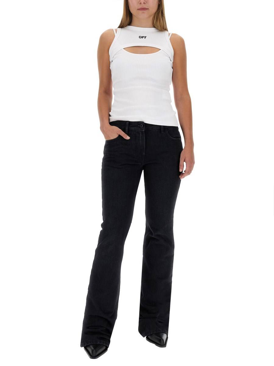 OFF-WHITE JEANS WIDE LEG