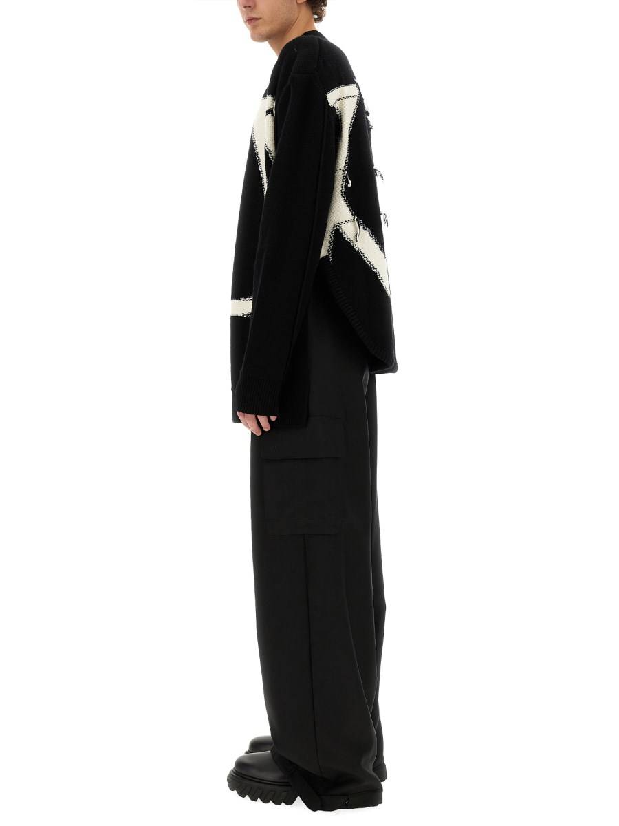 OFF-WHITE MAGLIA CON MAXI LOGO