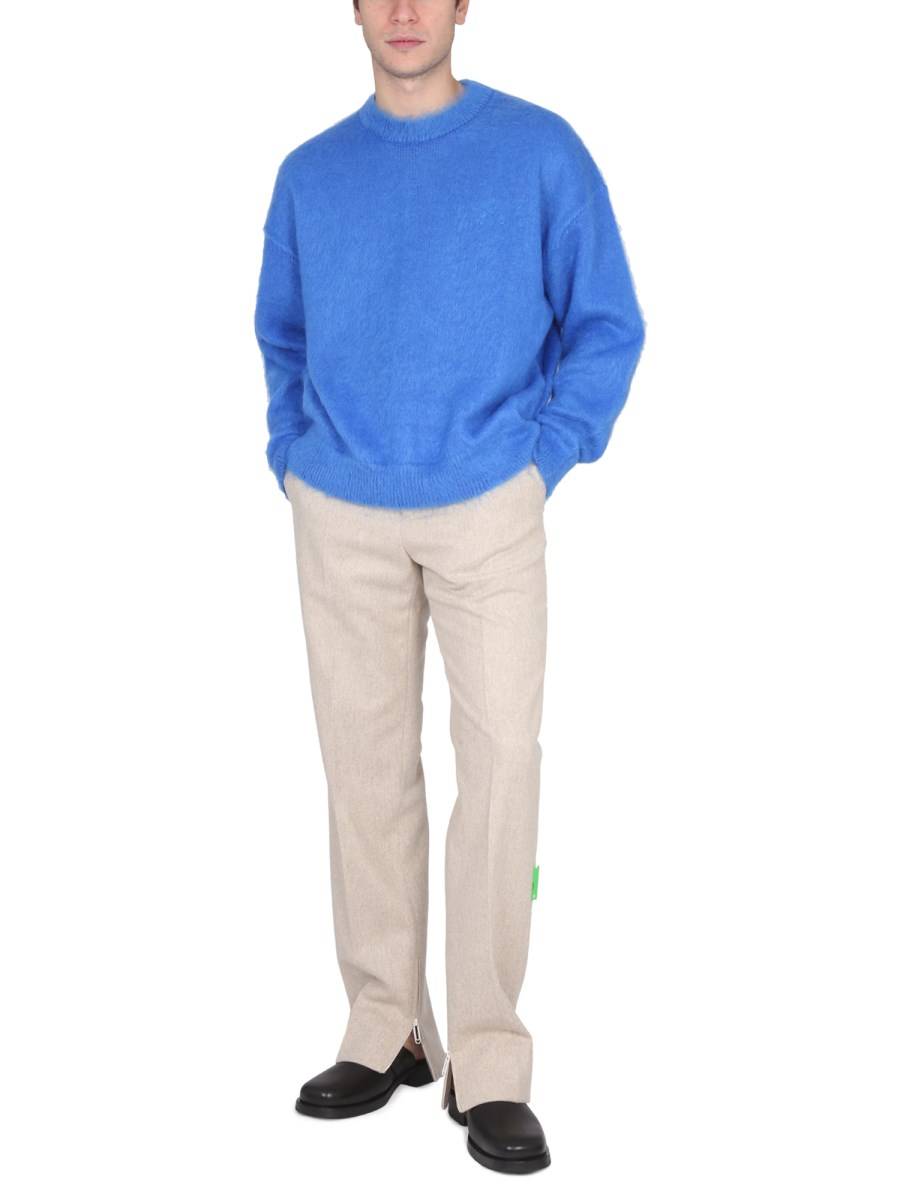 OFF-WHITE PANTALONE SLIM FIT IN LANA