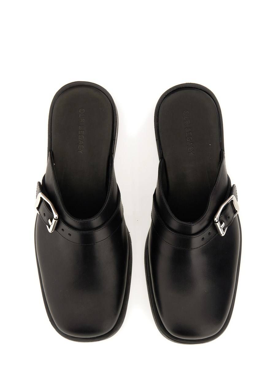 OUR LEGACY MULE CAMION IN PELLE SPAZZOLATA