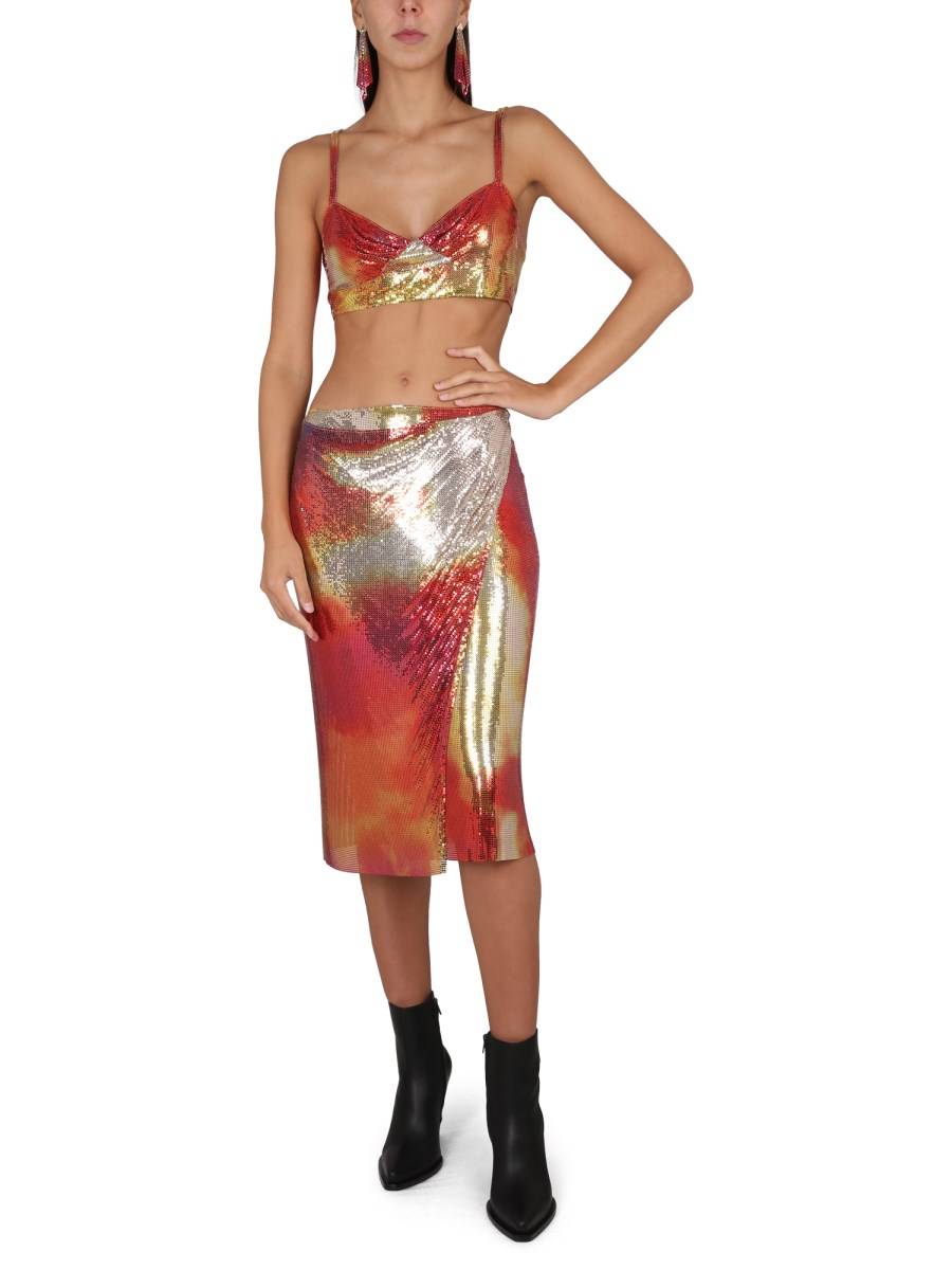 PACO RABANNE GONNA MIDI IN MESH