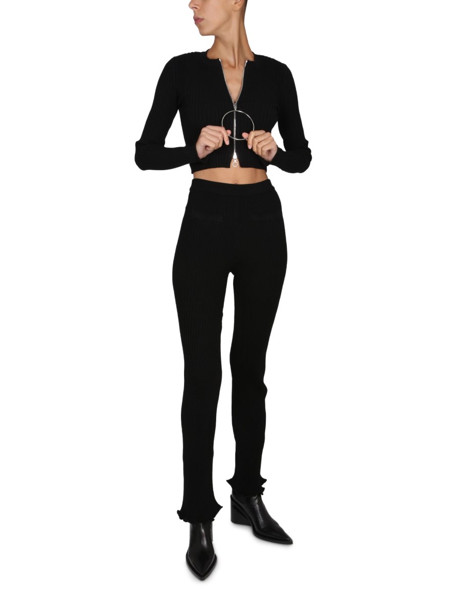PACO RABANNE LEGGINGS FLARE IN COTONE