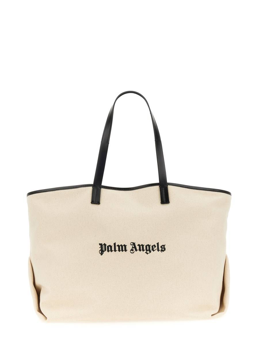 PALM ANGELS BORSA TOTE CON LOGO IN CANVAS