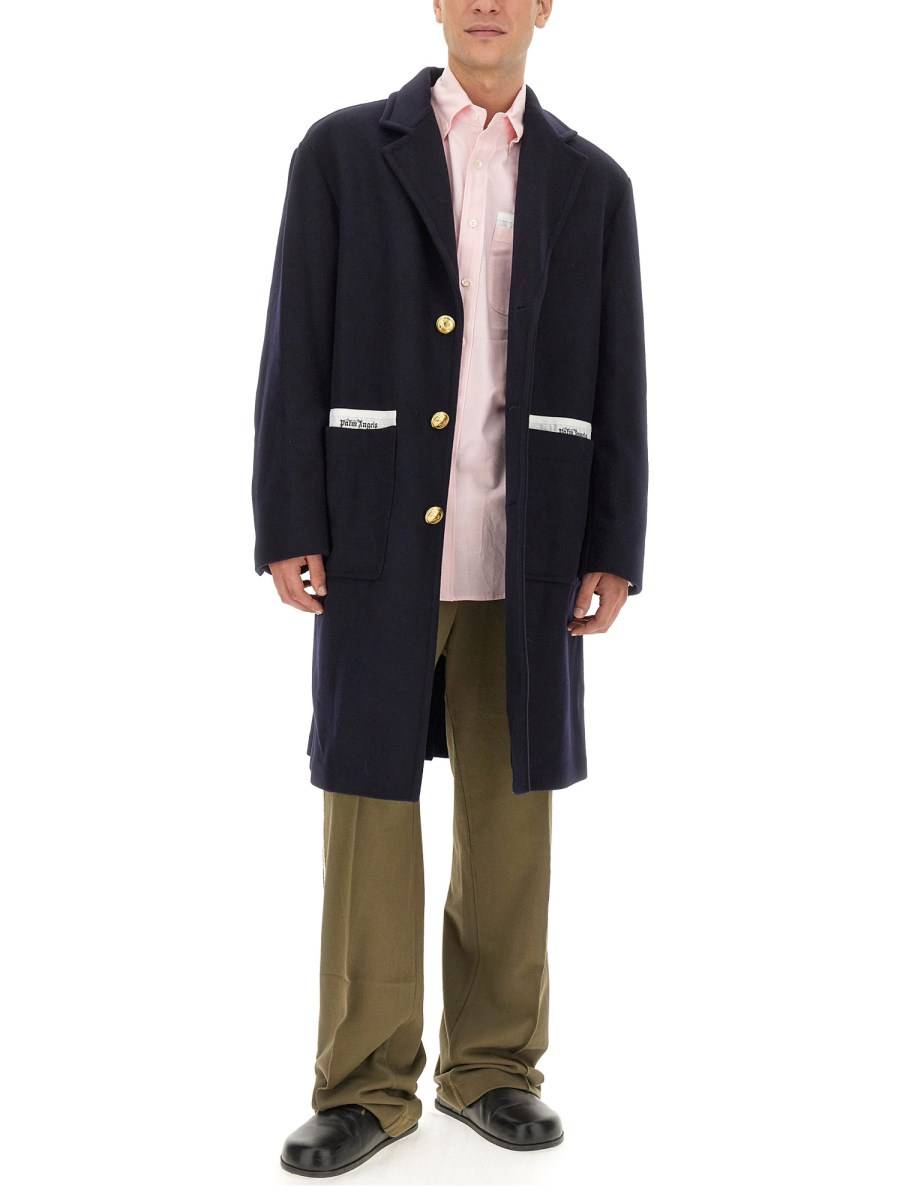 PALM ANGELS CAPPOTTO SARTORIALE IN LANA