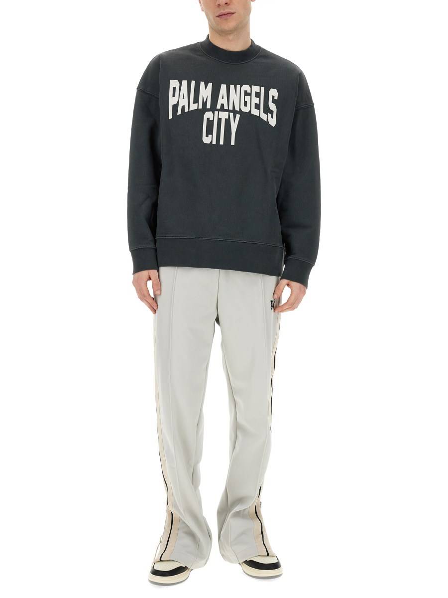 PALM ANGELS FELPA IN COTONE CON LOGO