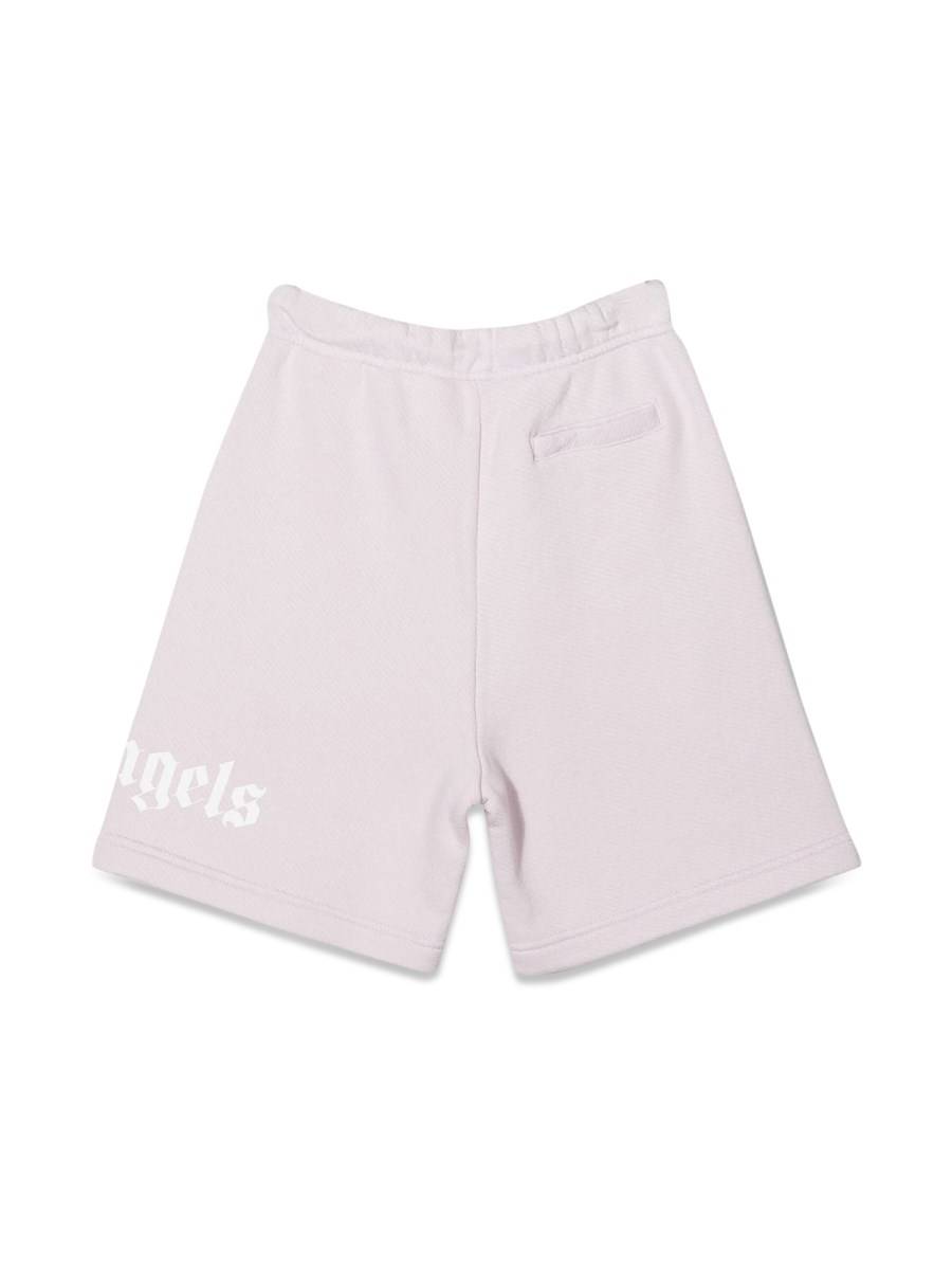 PALM ANGELS FLEECE GIRL SHORT LOGO