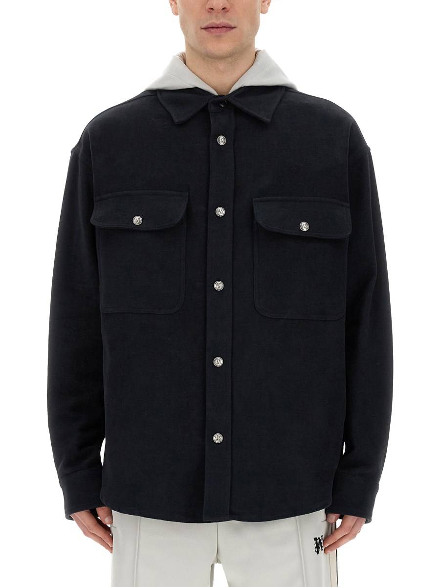 PALM ANGELS GIACCA-CAMICIA CON MONOGRAM