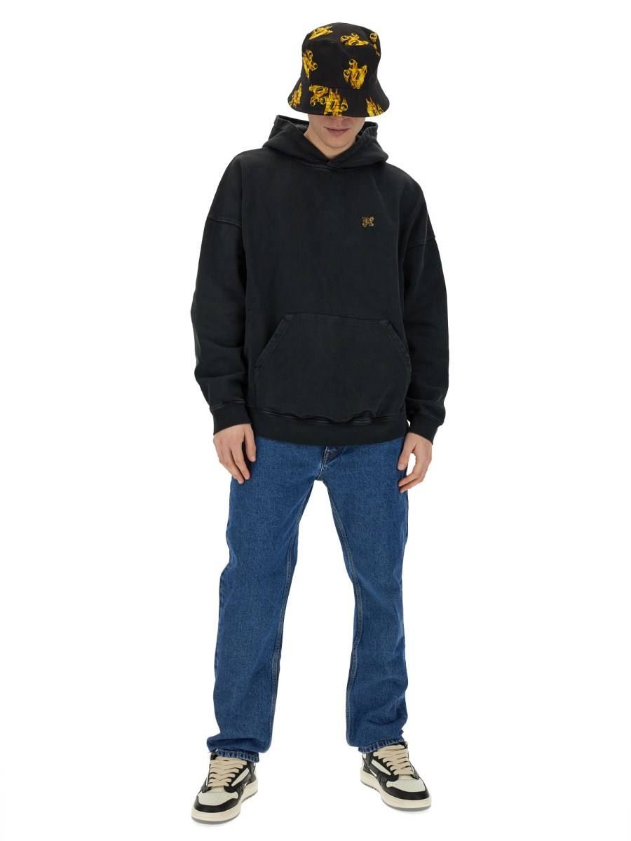 PALM ANGELS JEANS STRAIGHT LEG IN DENIM DI COTONE