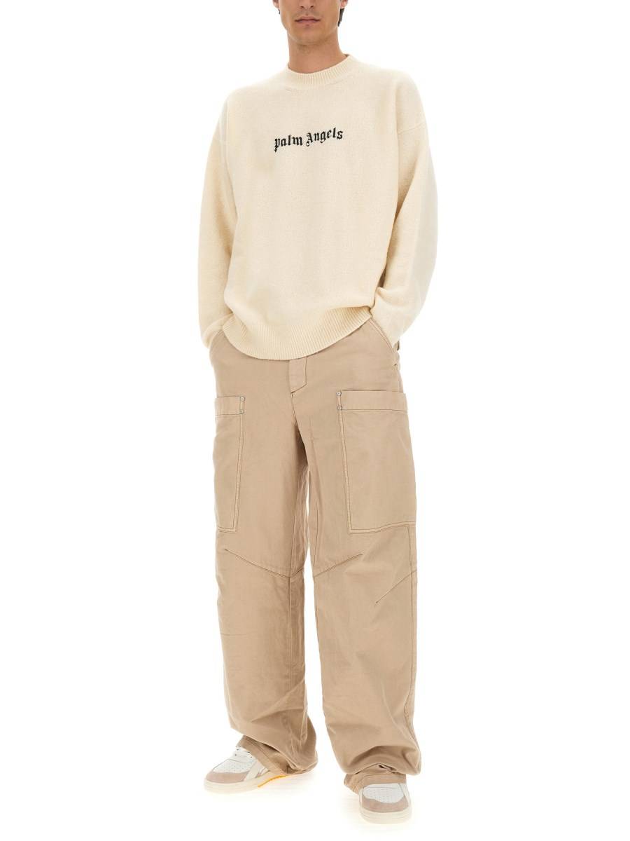 PALM ANGELS MAGLIA IN LANA CON LOGO
