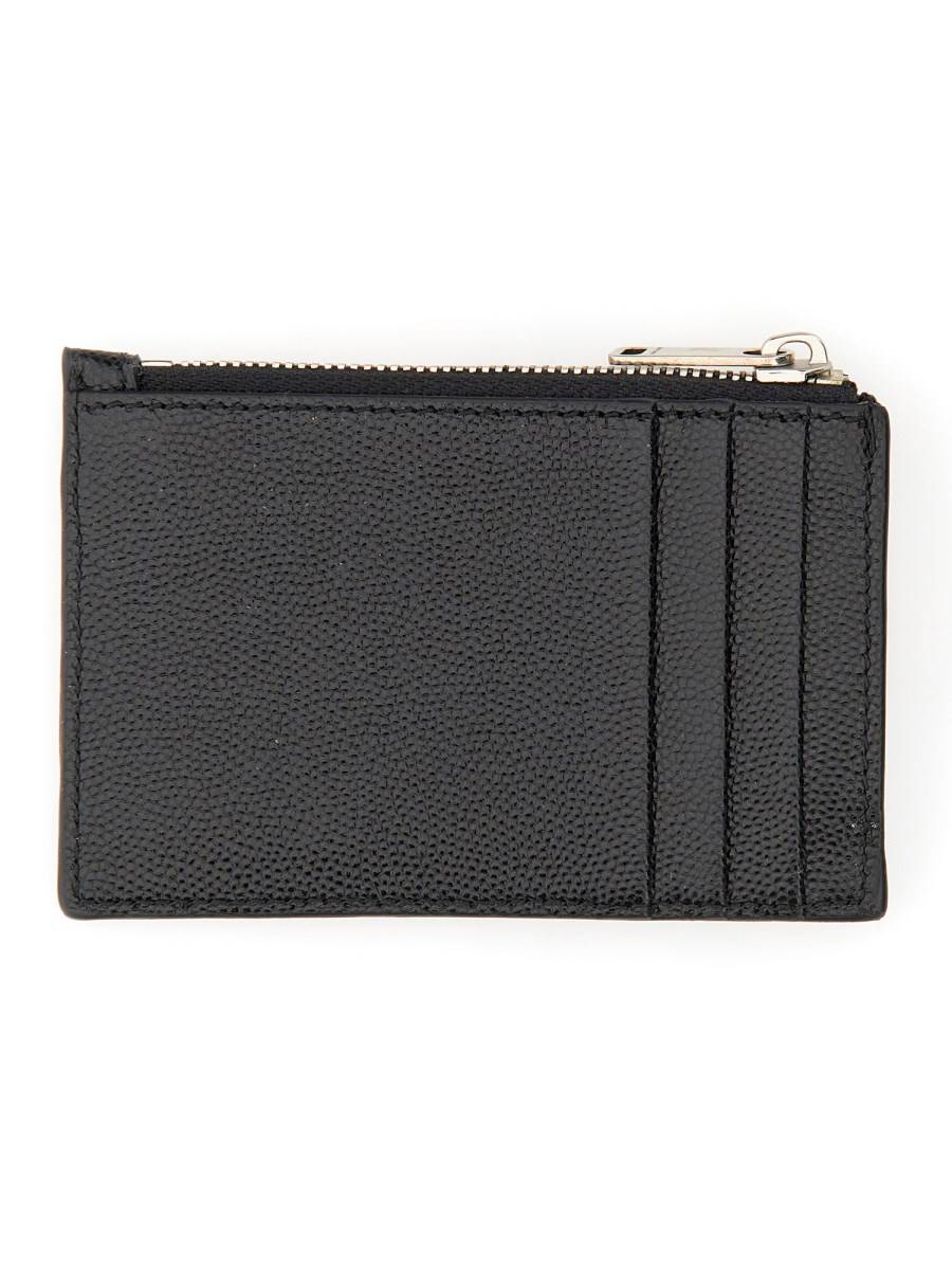 PALM ANGELS PORTACARTE CAVIAR IN PELLE CON LOGO