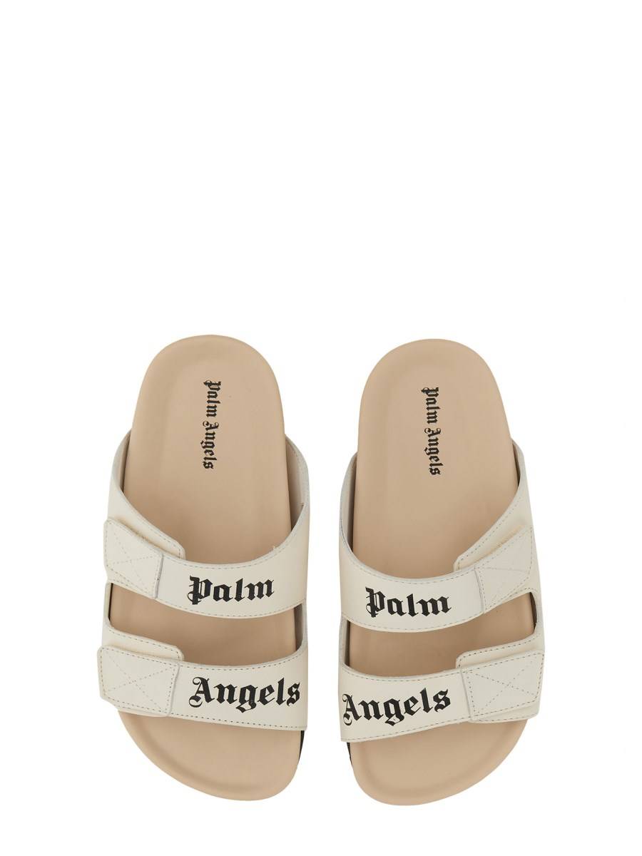 PALM ANGELS SANDALO IN PELLE CON LOGO