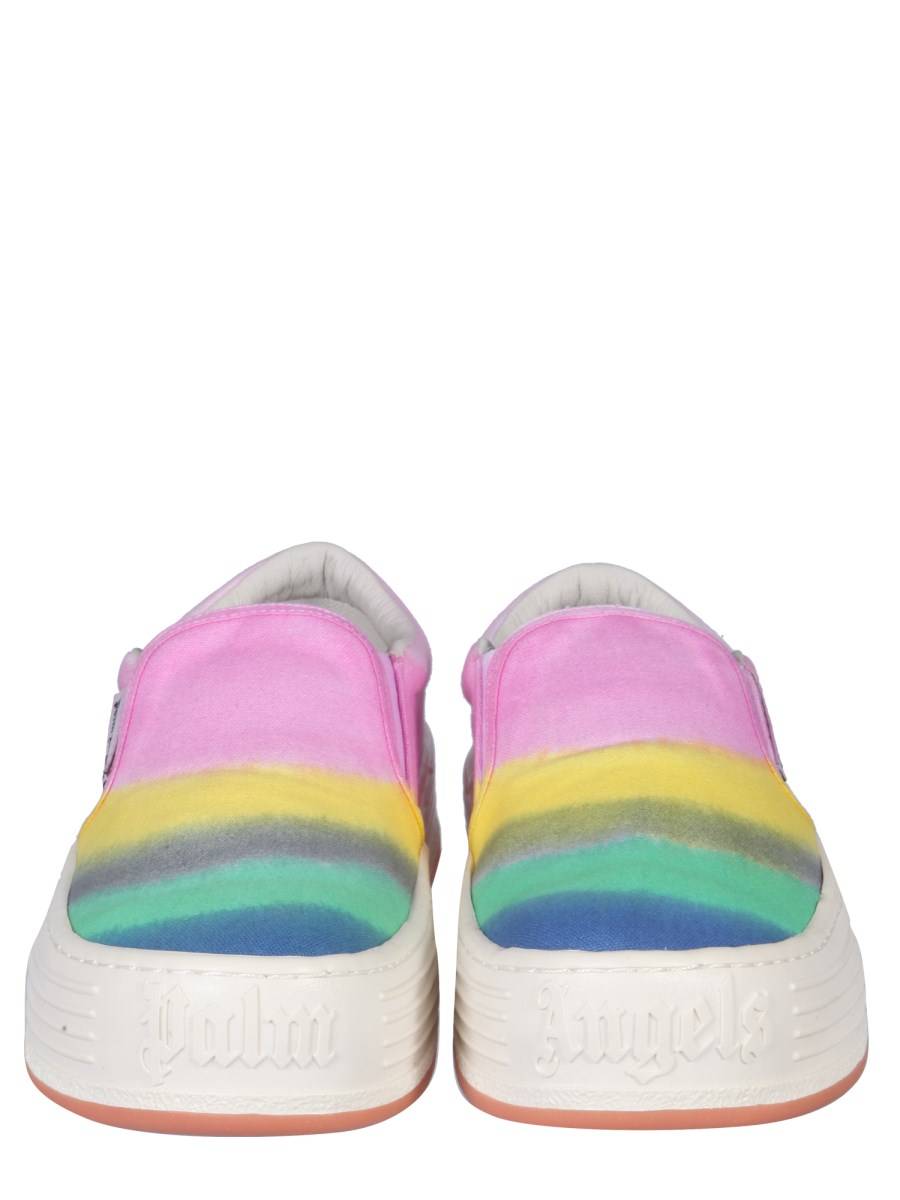 PALM ANGELS SLIP-ON IN SUEDE CON STAMPA MULTICOLOR