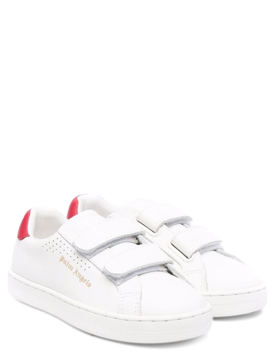 PALM ANGELS STRAP TENNIS SNEAKER CALF LEATHER