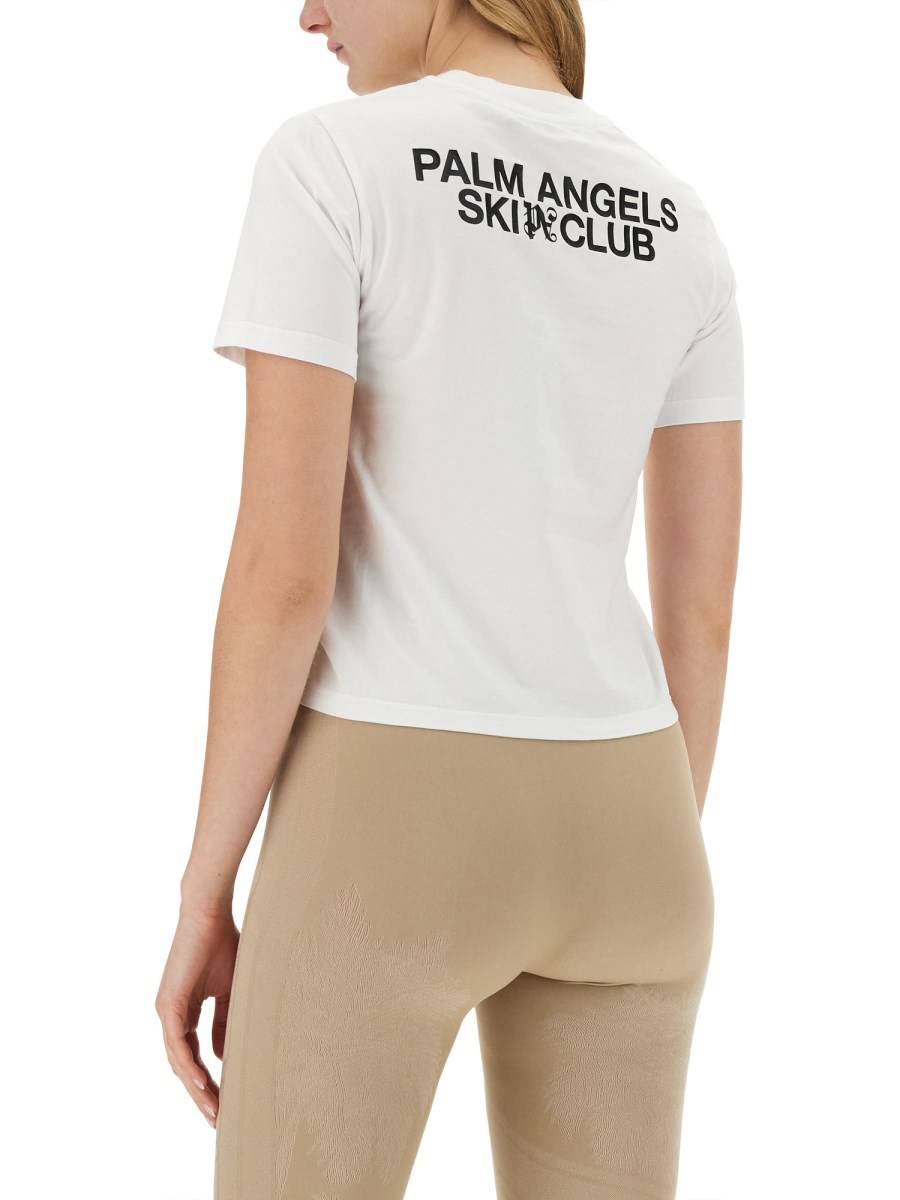 PALM ANGELS T-SHIRT ADERENTE PALM SCI CLUB